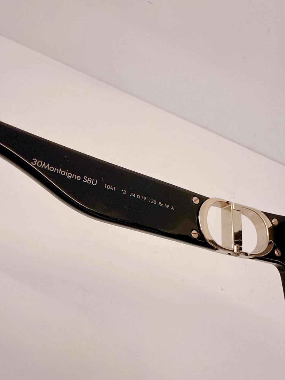 BLACK 30 MONTAIGNE SQUARE SUNGLASSES