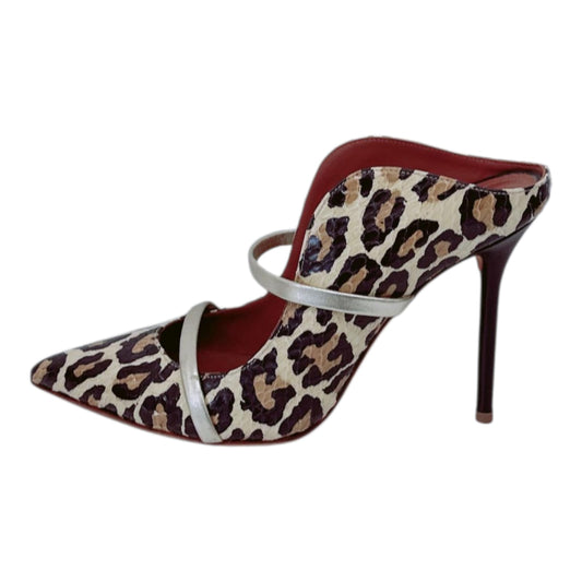 MULTICOLOR SNAKESKIN AND LEATHER MAUREEN MULES 39