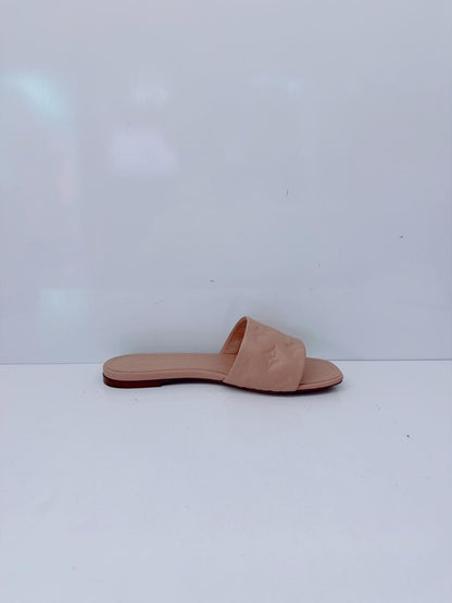 BLUSH PINK LEATHER REVIVAL FLAT SANDALS 37.5