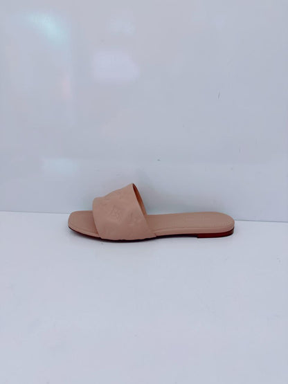 BLUSH PINK LEATHER REVIVAL FLAT SANDALS 37.5