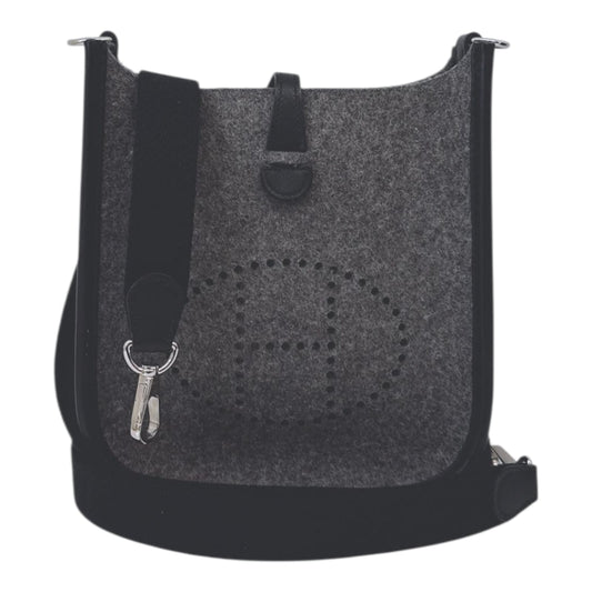 BLACK GREY WOOLY EVELYN TPM BAG
