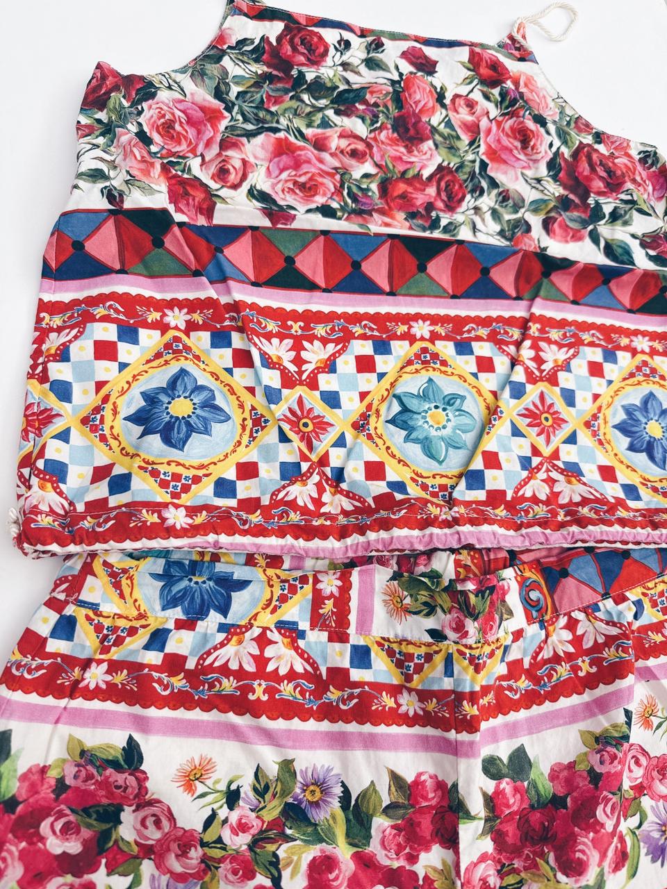CARETTO PRINT TOP AND SHORT SET 12