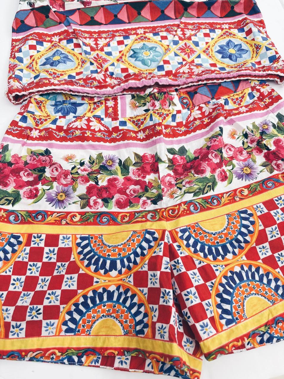 CARETTO PRINT TOP AND SHORT SET 12