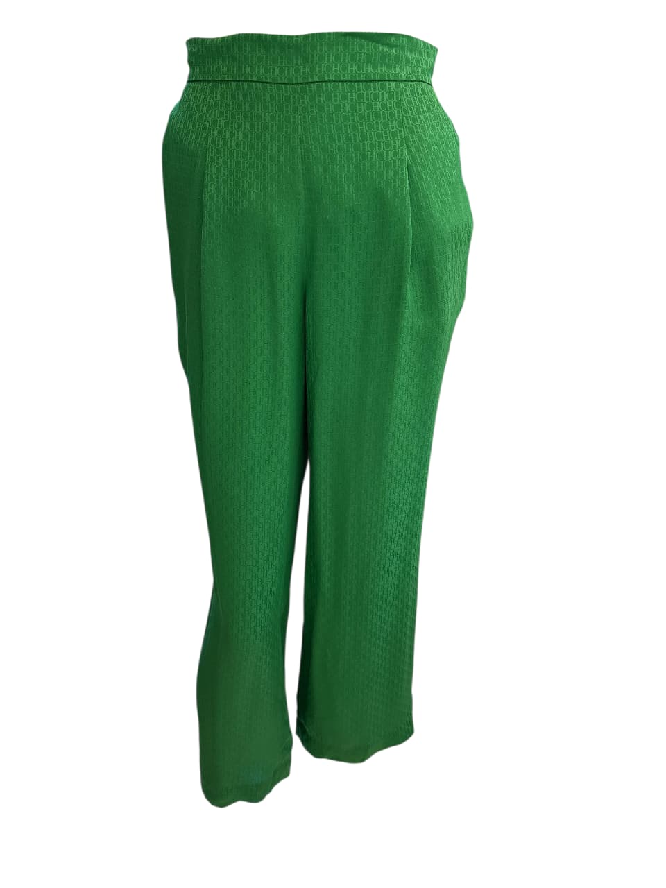 GREEN LOGO PATTERN PANTS XS