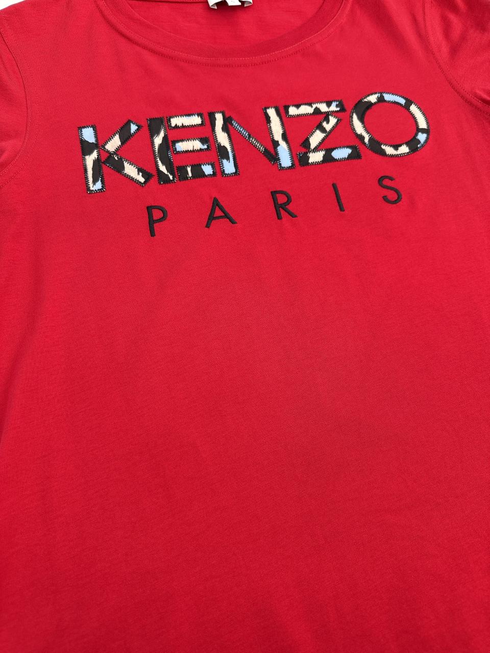 RED LOGO PRINT T-SHIRT S