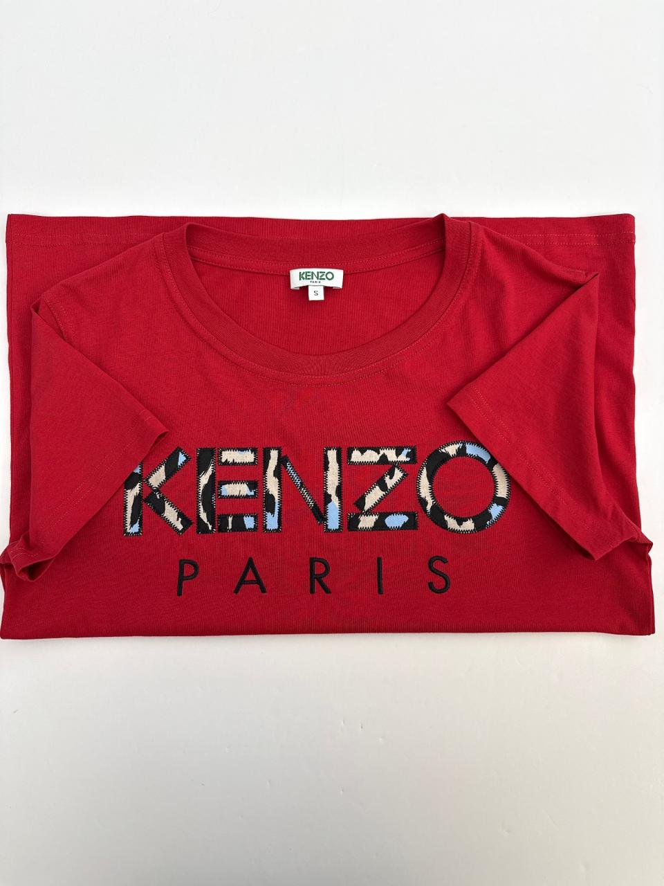 RED LOGO PRINT T-SHIRT S