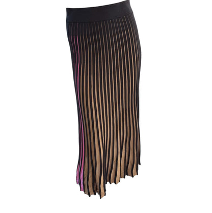 TRICOLOR KNIT SKIRT M