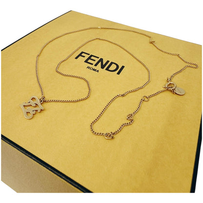 KARLIGRAPHY FF GOLD TONE PLEATED NECKLACE