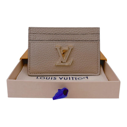 GALET SOFT GRAINED TAURILLON LEATHER CAPUCINES CARD HOLDER