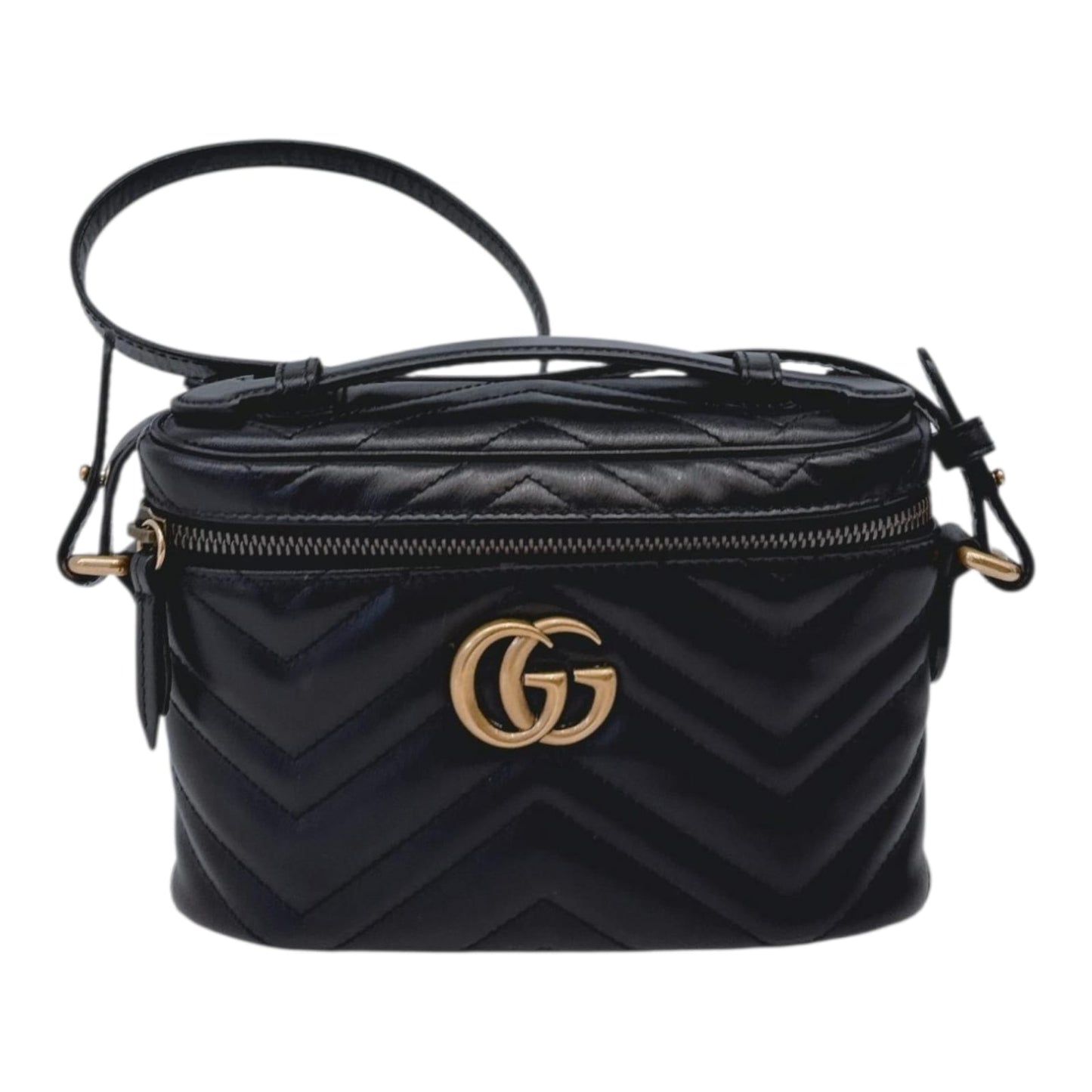 BLACK GG MARMONT MINI VANITY CASE