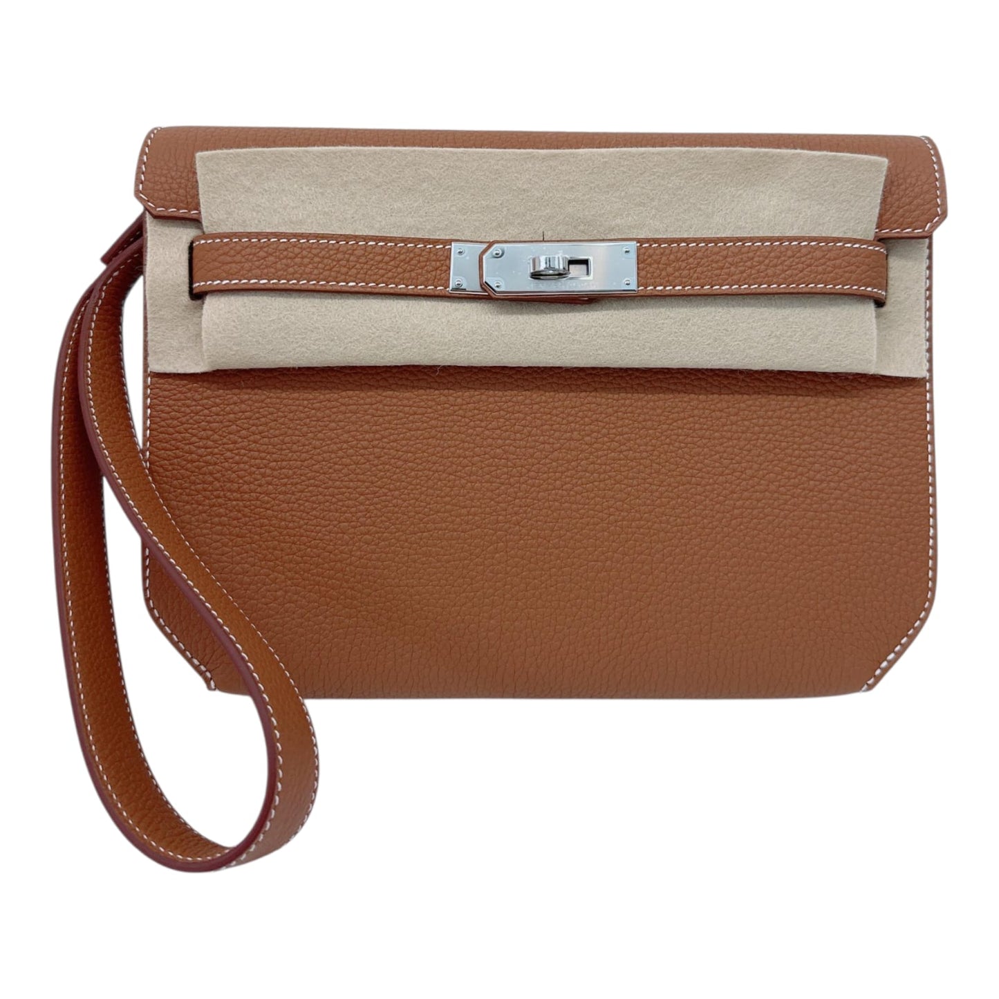 GOLD TOGO LEATHER KELLY DEPECHES 25 PALLADIUM HARDWARE