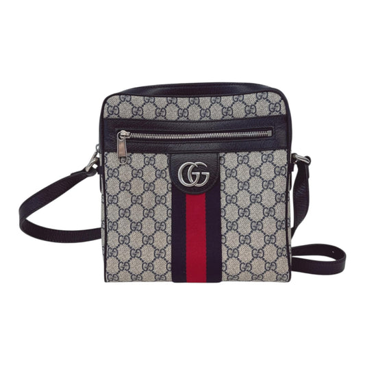 BLUE BEIGE OPHIDIA GG SMALL MESSENGER BAG