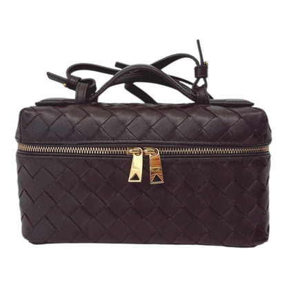 FONDANT INTRECCIATO LEATHER BANG BANG VANITY CASE WITH DETACHABLE STRAP