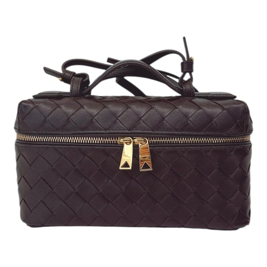FONDANT INTRECCIATO LEATHER BANG BANG VANITY CASE WITH DETACHABLE STRAP