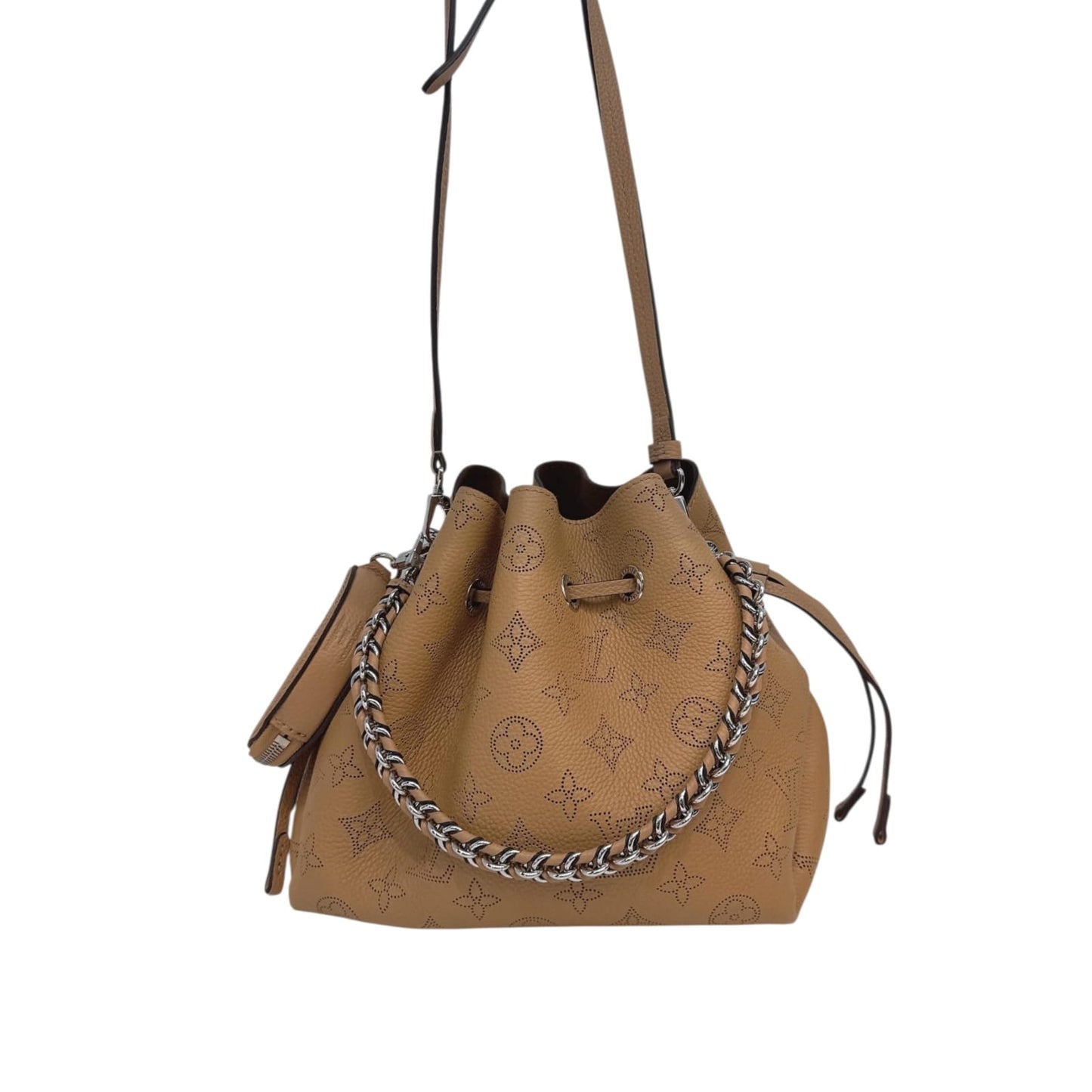 BEIGE MAHINA LEATHER BELLA BAG