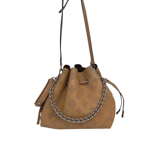 BEIGE MAHINA LEATHER BELLA BAG