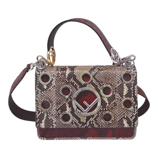 ROCCIA RED PYTHON KAN I F LOGO SHOULER BAG