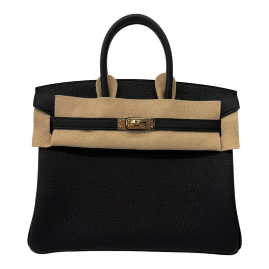 BLACK BIRKIN 25 TOGO LEATHER PERMABRASS HARDWARE