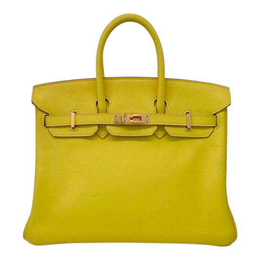 BIRKIN 25 LIME SWIFT LEATHER GOLD HARDWARE