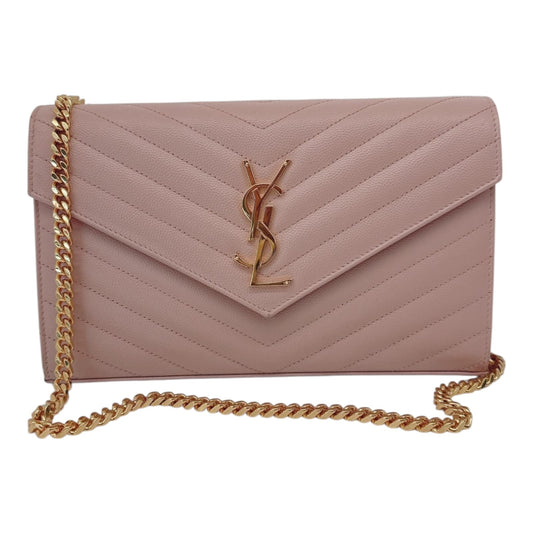 PALE PINK MONOGRAM GRAIN DE POUDRE CLASSIC CASSANDRE WALLET ON CHAIN