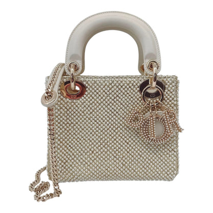 IVORY FAUX PEARL MINI LADY DIOR BAG