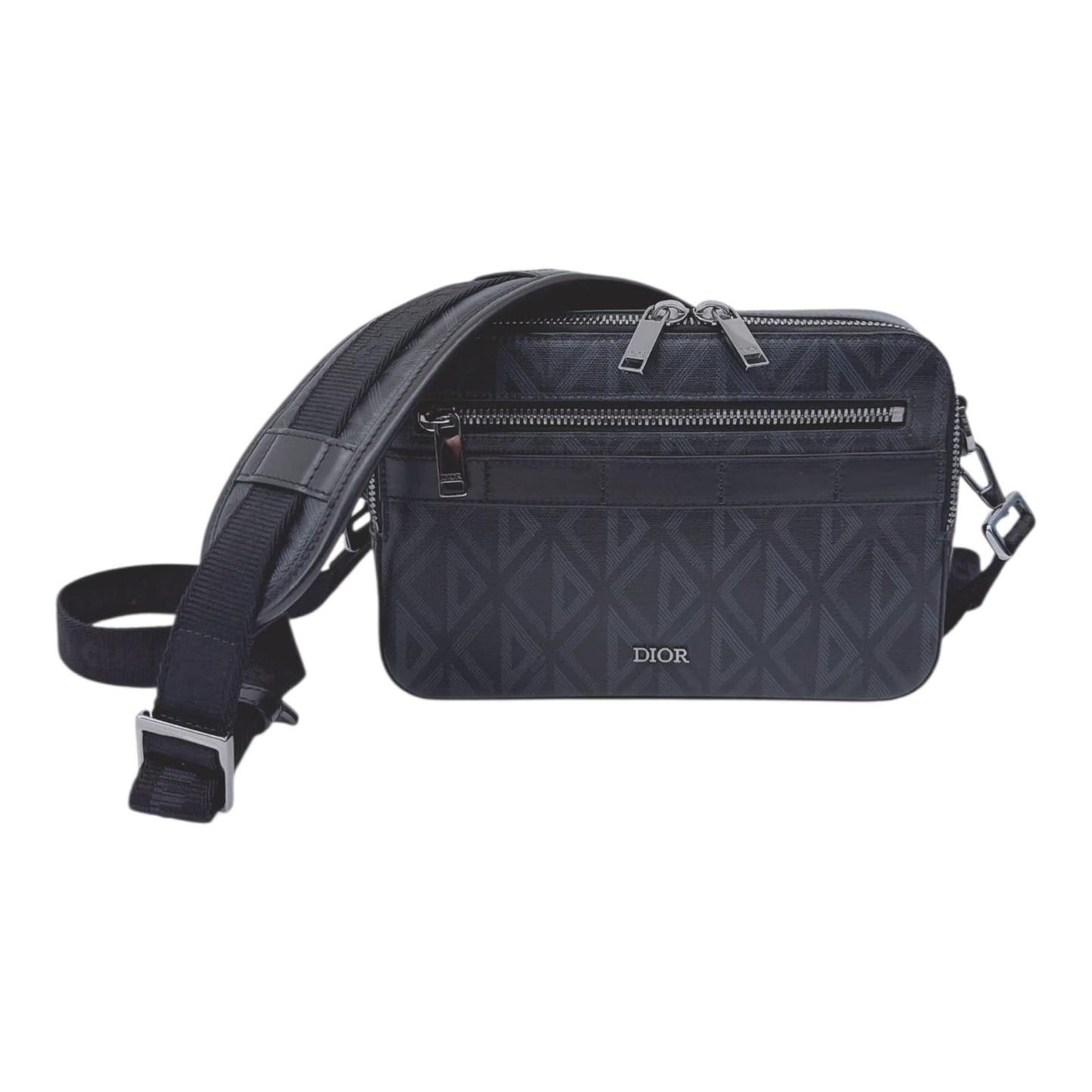 BLACK SAFARI DIAMOND SMALL MESSENGER BAG
