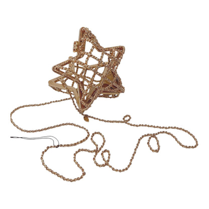 GOLD METAL CC STAR MINAUDIERE CROSSBODY BAG