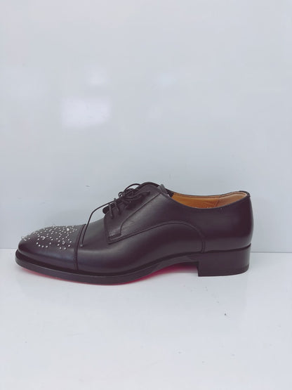 BLACK MALTESE STUDDED LEATHER DERBY SHOES 42