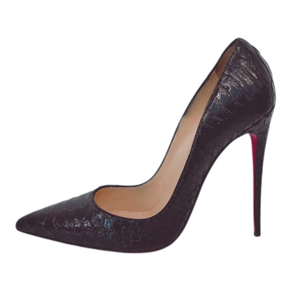 BLACK PYTHON LEATHER SO KATE PUMPS 39