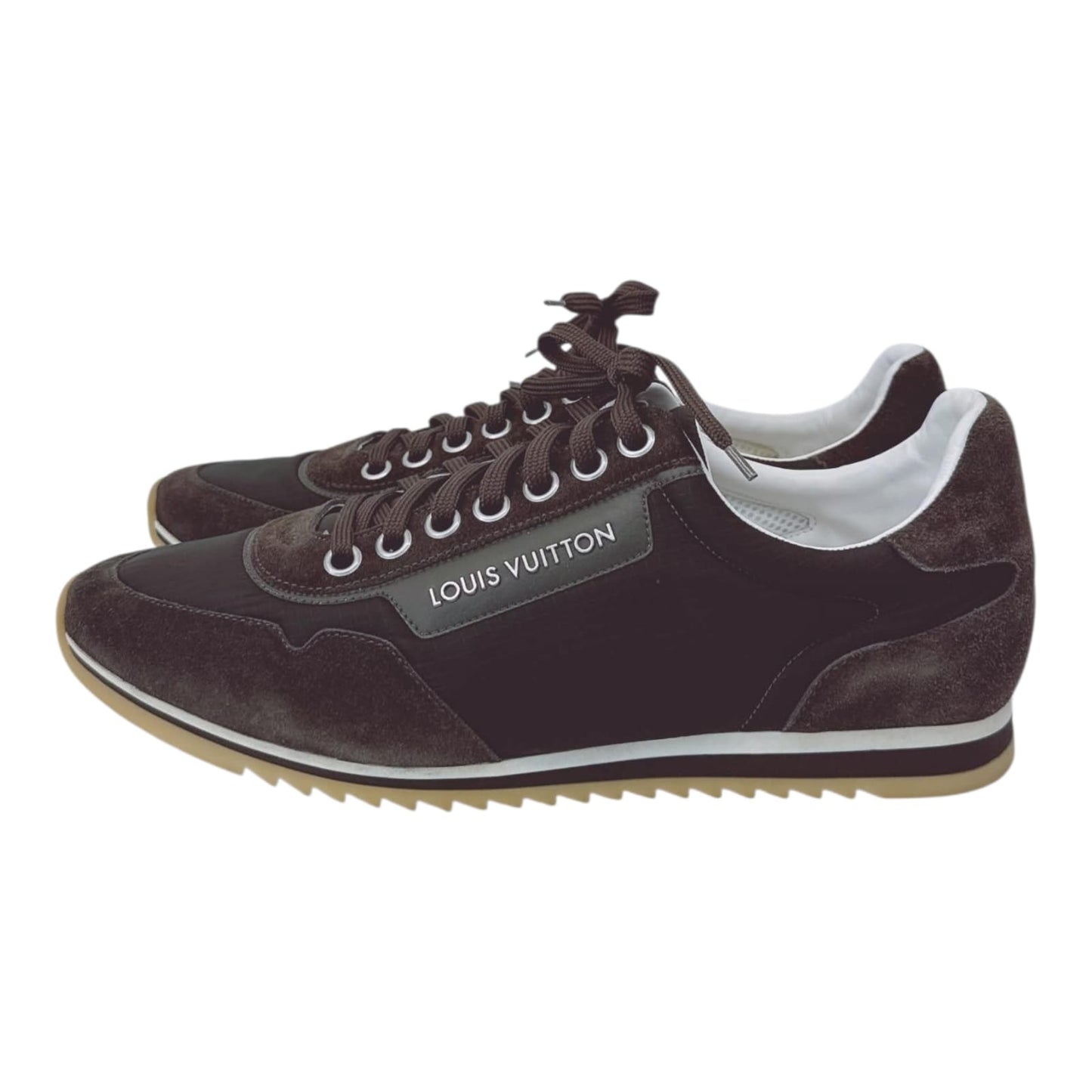 DARK GREEN SUEDE LEATHER AND NYLON TRAINERS LOW TOP SNEAKERS 10