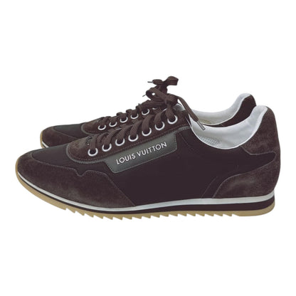 DARK GREEN SUEDE LEATHER AND NYLON TRAINERS LOW TOP SNEAKERS 10