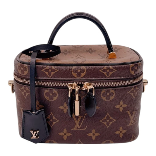 BROWN REVERSE MONOGRAM VANITY PM BAG