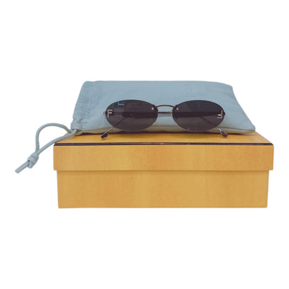 FIRST CRYSTAL BLACK OVAL SUNGLASSES