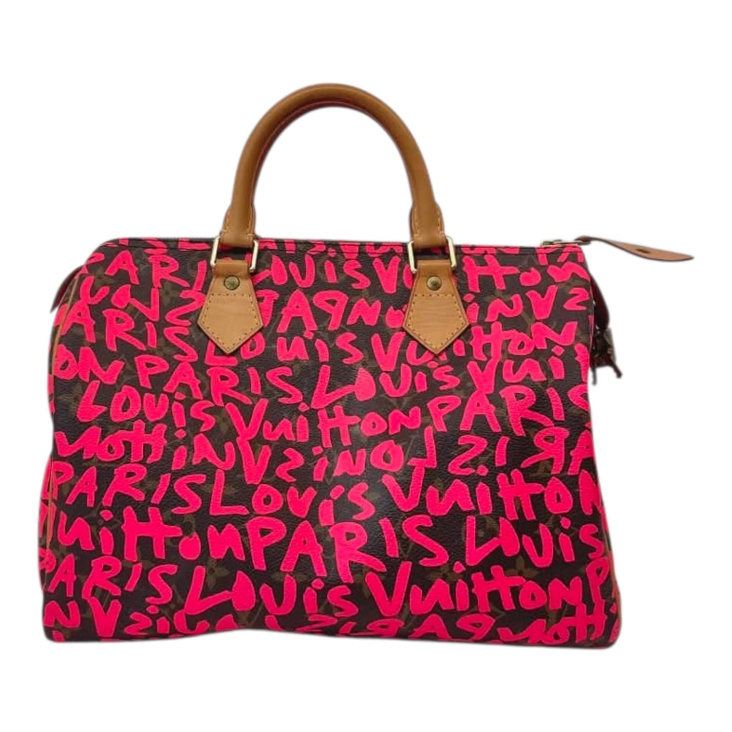 PINK GRAFFITI MONOGRAM CANVAS STEPHEN SPROUSE SPEEDY 30