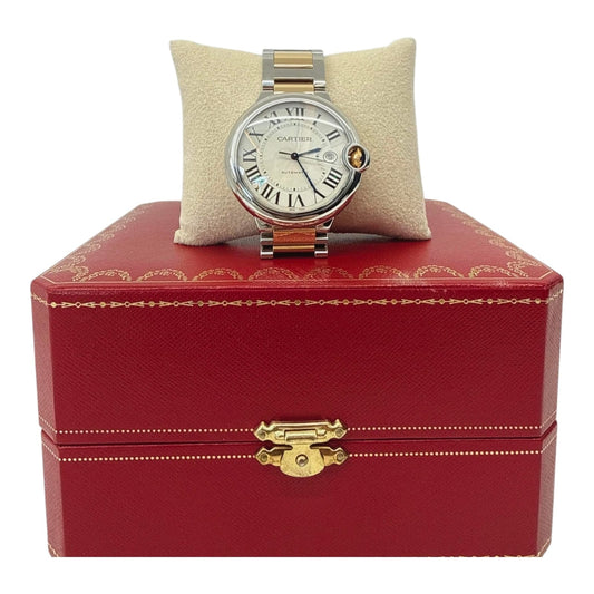 18K YELLOW GOLD AND STAINLESS STEEL BALLON BLEU WRISTWATCH 42MM