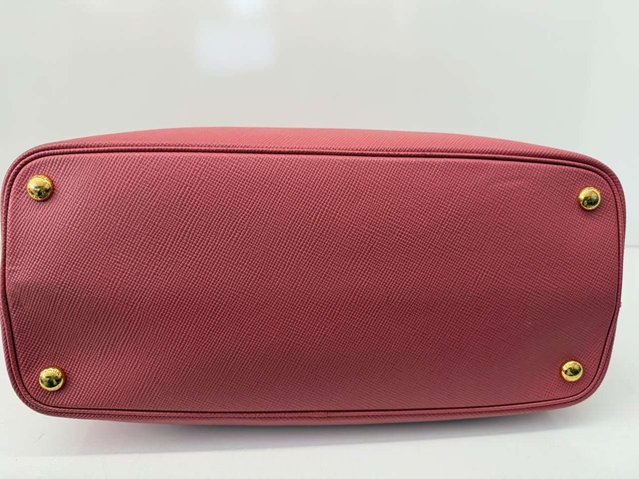 PINK SAFFIANO CUIR LEATHER DOUBLE HANDLE MEDIUM TOTE