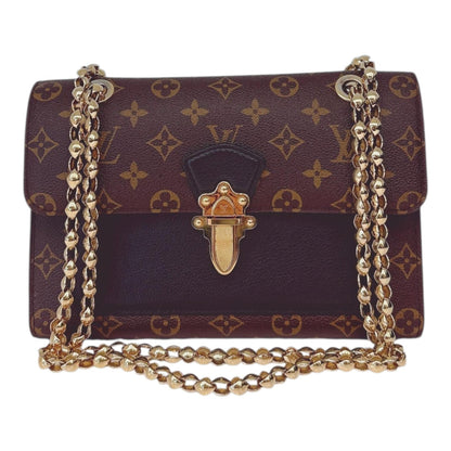BLACK MONOGRAM CANVAS VICTOIRE HANDBAG