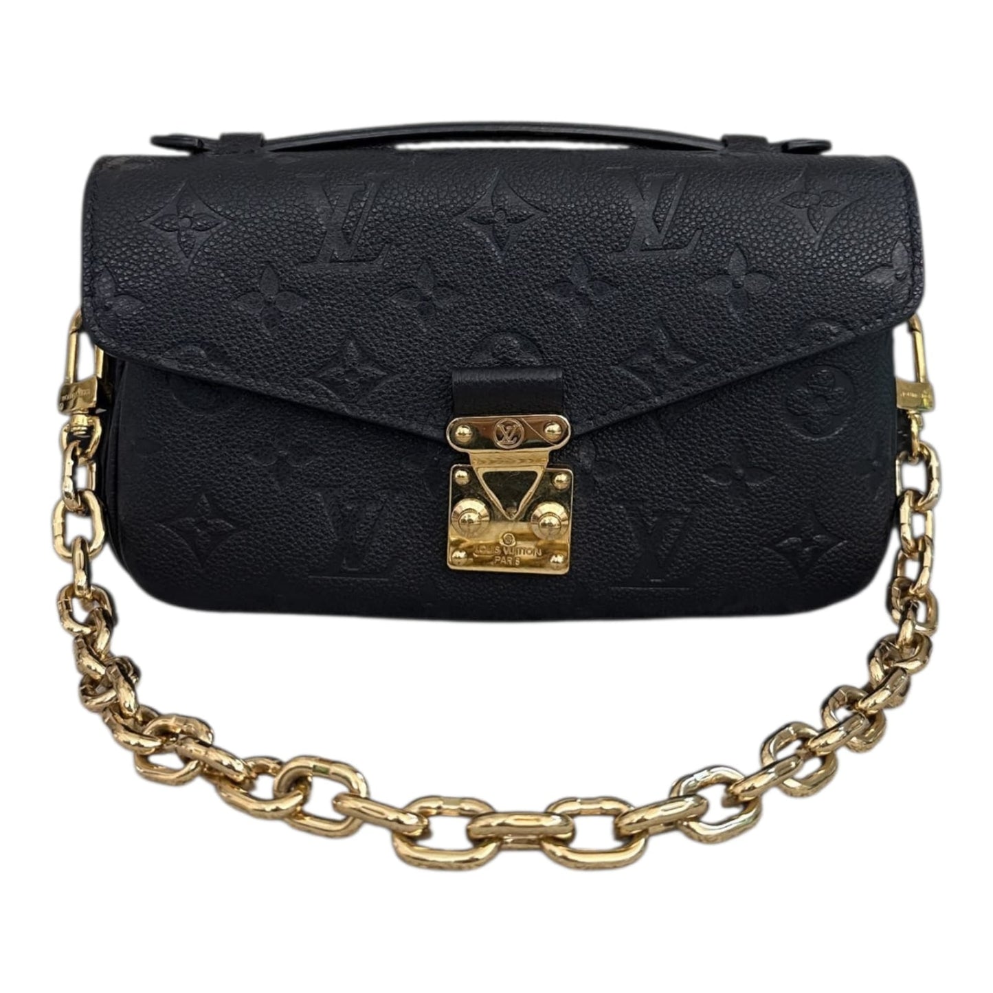 BLACK MONOGRAM EMPREINTE LEATHER POCHETTE METIS EAST WEST HANDBAG