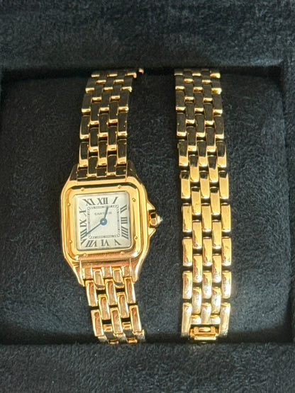 18K YELLOW GOLD DOUBLE LOOP PANTHERE DE CARTIER WATCH, SMALL MODEL