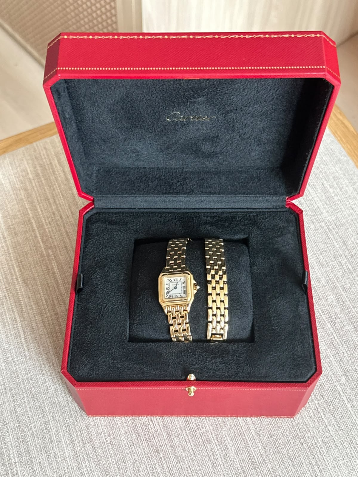 18K YELLOW GOLD DOUBLE LOOP PANTHERE DE CARTIER WATCH, SMALL MODEL