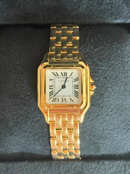 18K YELLOW GOLD PANTHERE DE CARTIER WATCH, MEDIUM MODEL