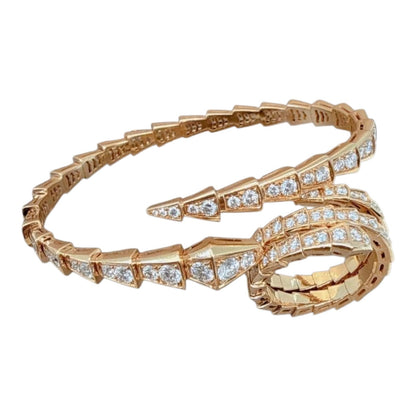 18K ROSE GOLD SERPENTI VIPER DIAMOND BRACELET AND RING SET