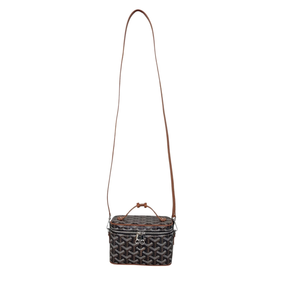 NATUREL BLACK GOYARDINE MUSE MINI VANITY CASE