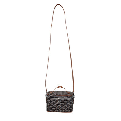 NATUREL BLACK GOYARDINE MUSE MINI VANITY CASE