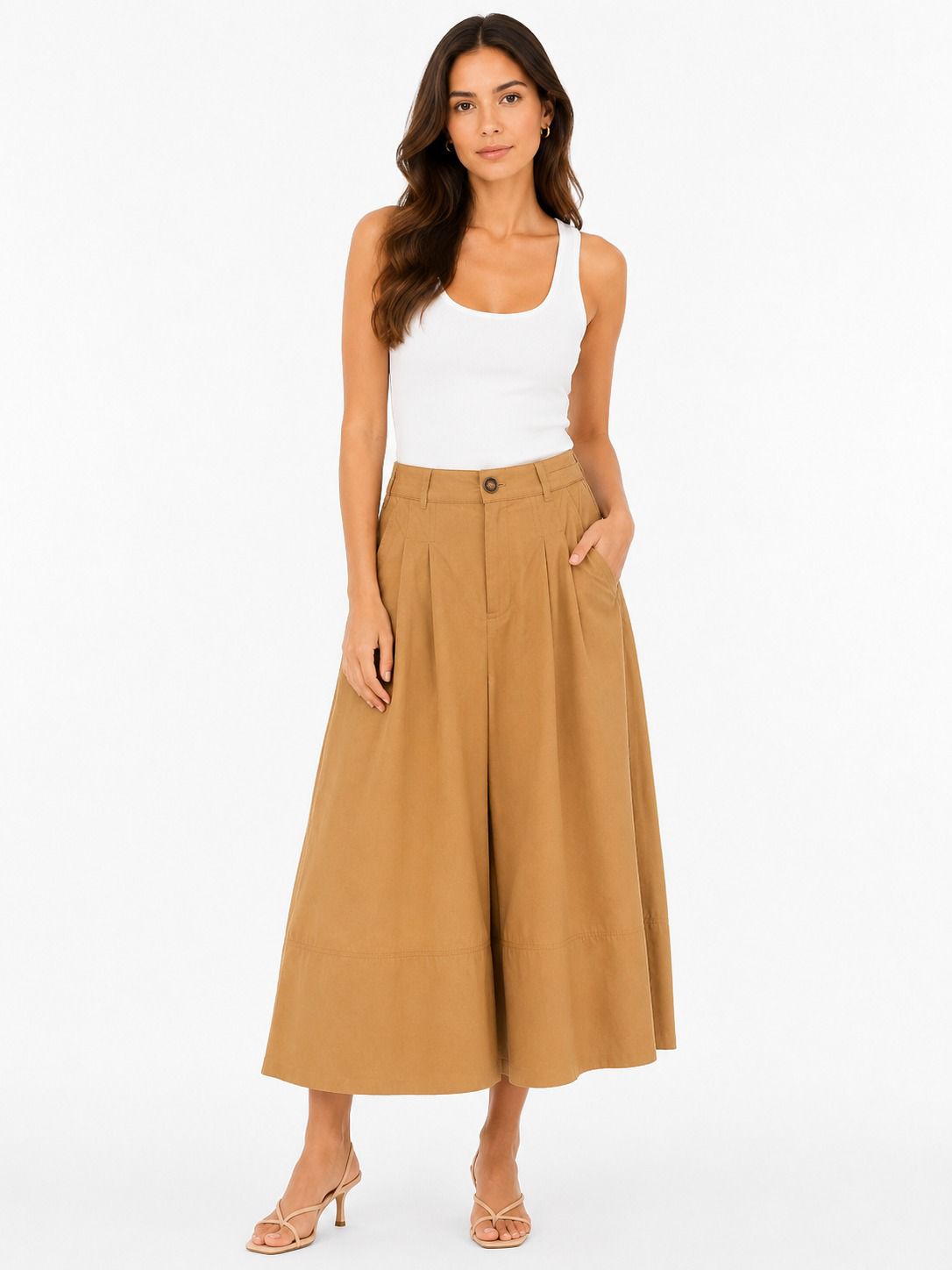 POSTCARD HIGH-RISE TAILORED FIT CULOTTES 1