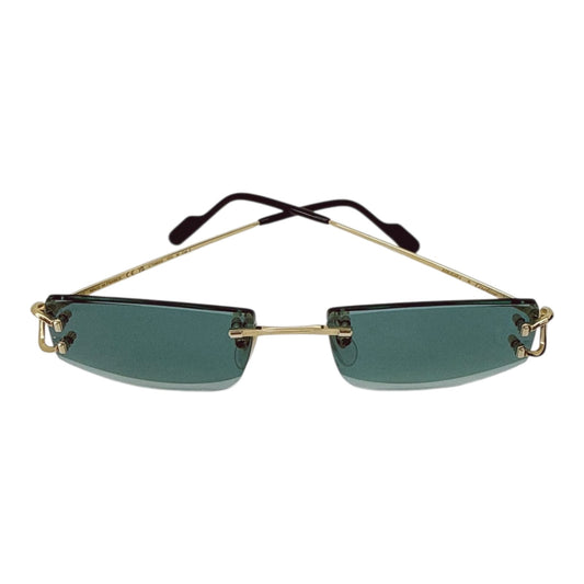 SIGNATURE C DE CARTIER RIMLESS RECTANGLE SUNGLASSES