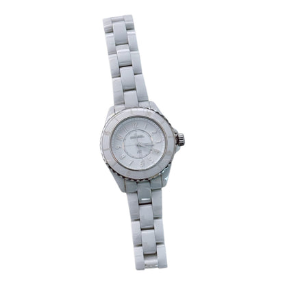 WHITE CERAMIC AND STEEL J12 WATCH 33MM