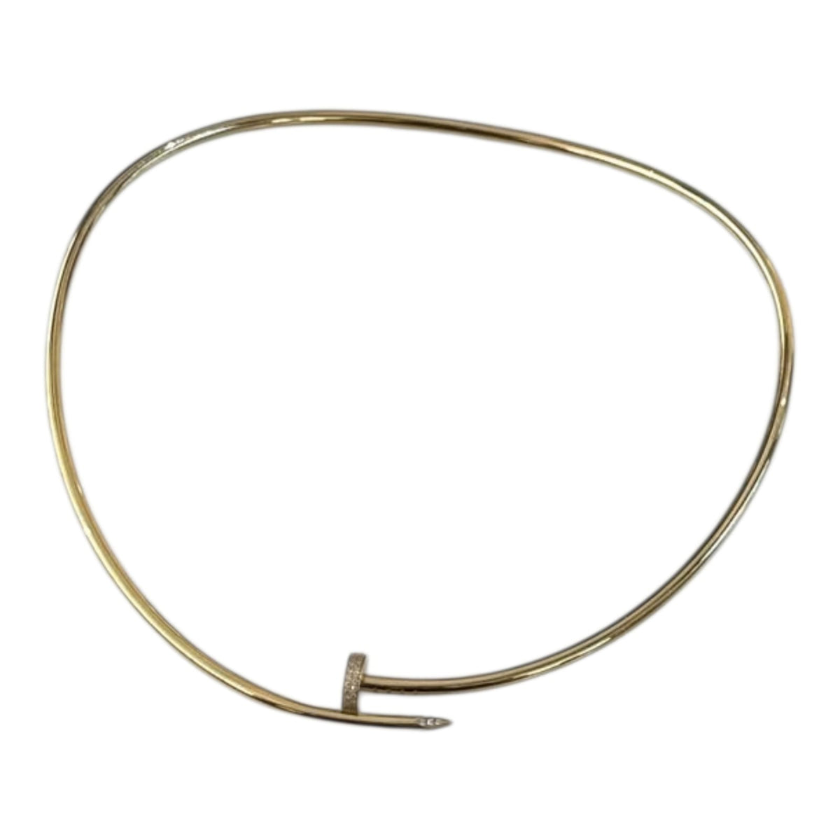 18K YELLOW GOLD WITH DIAMOND JUSTE UN CLKOU TORQUE NECKLACE
