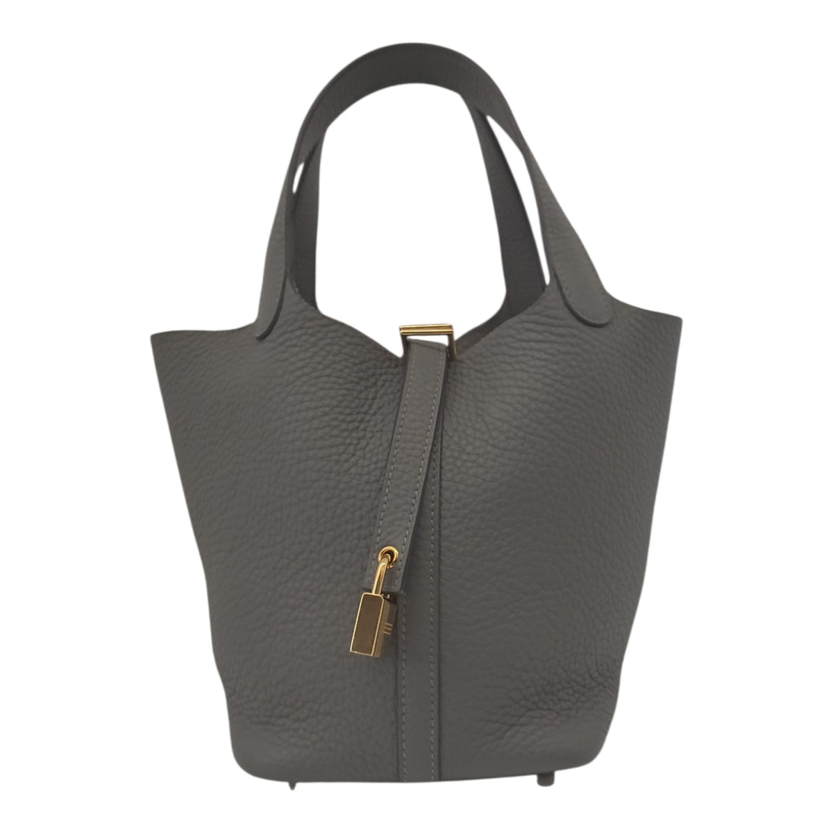 GRIS MEYER PICOTIN 18 CLEMENCE LEATHER GOLD HARDWARE