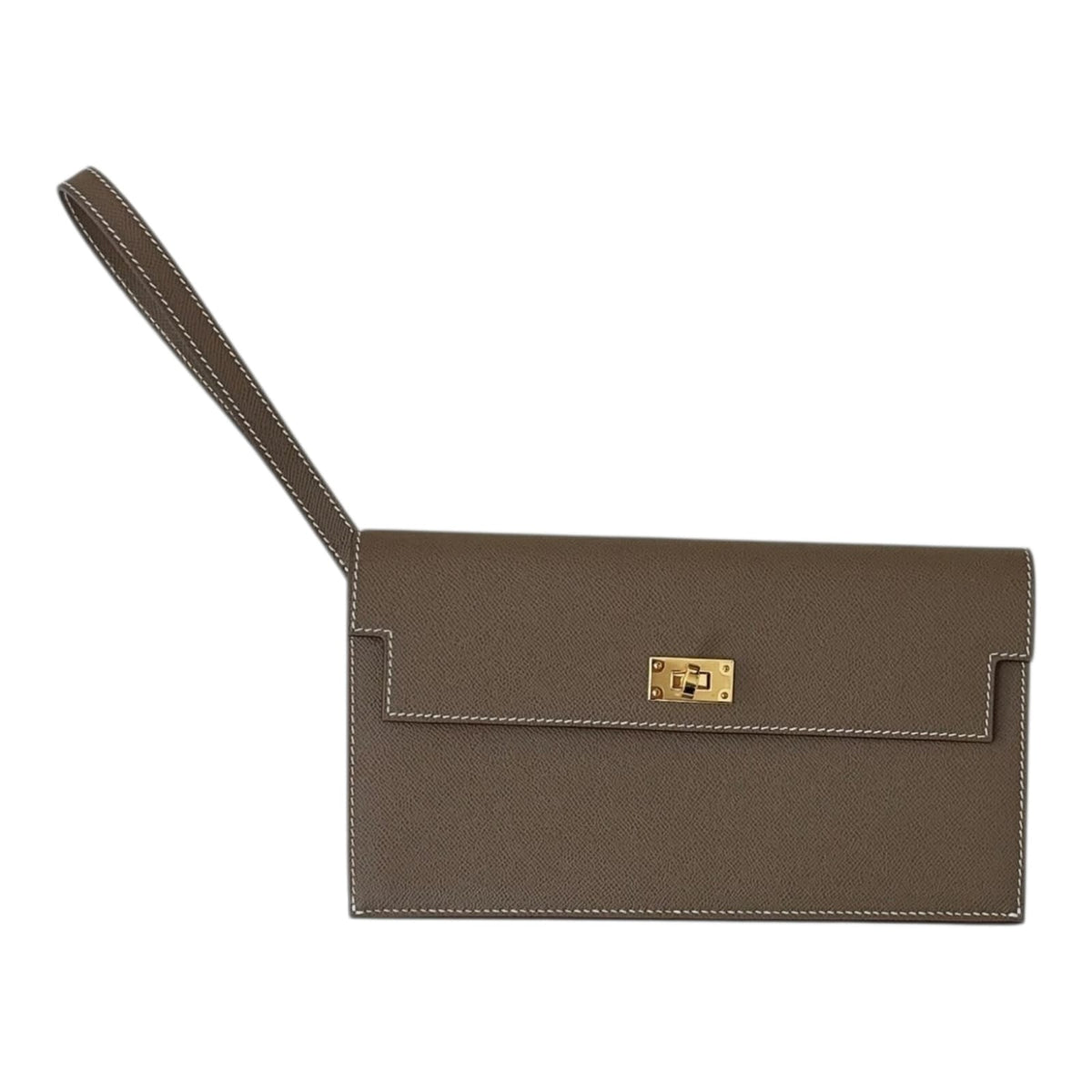 ETOUPE KELLY POCKET MADAME CALFKIN LONG WALLET